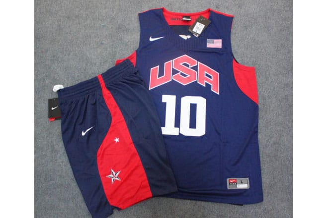 Nike Men's Team USA Basketball #10 Kobe Bryant Blue Jersey Suit Group