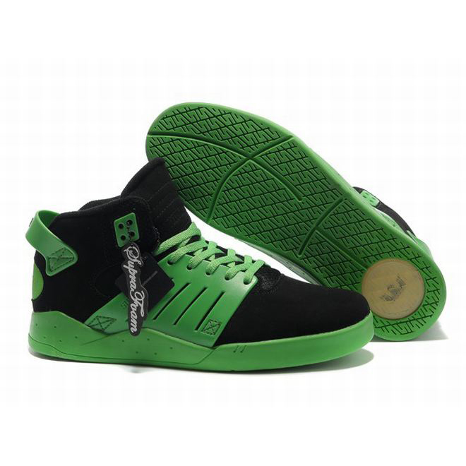 Men Supra Skytop III Green and Black High Footwear