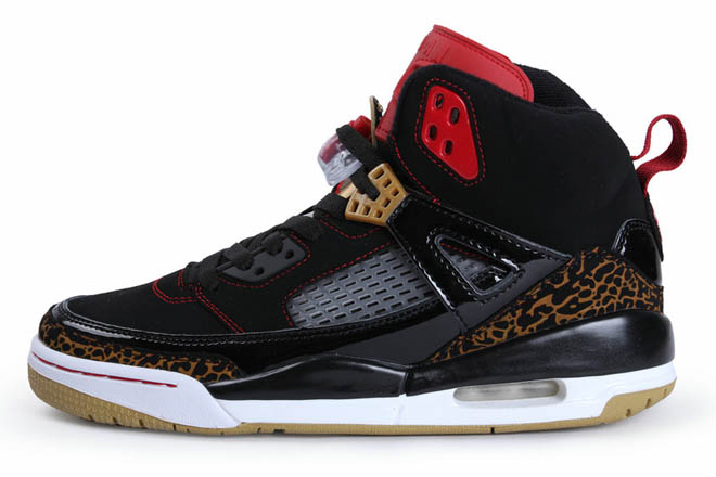 NBA Basketball Shoes Jordan Spizike with Color Black Gold/White/Varsity Red - Men Size
