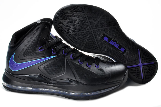 Air Max Lebron James 10(X) Obsidian-Black/Purple Mens Sneakers