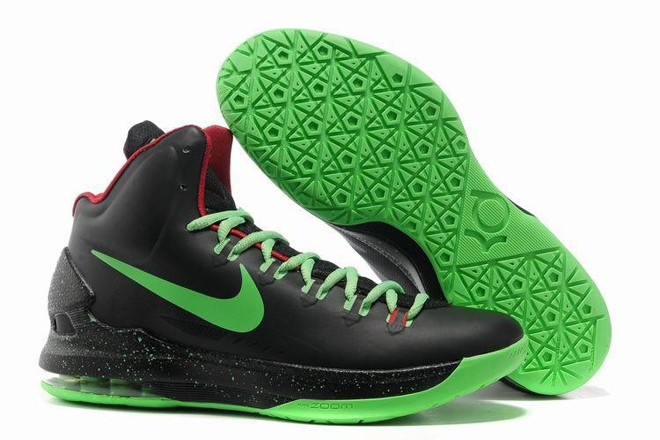 New Mens Shoes Nike Zoom Kevin Durant 5 (V) In Black/Volt Green/Red Design