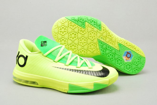 Kevin Durant KD VI Nike Shoes Neon Green & Black Men Style Sneakers