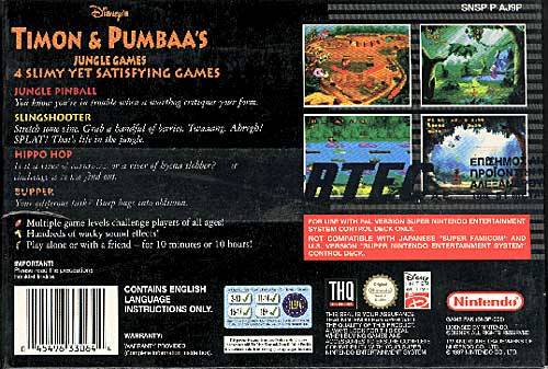 Timon & Pumbaa's Jungle Games
