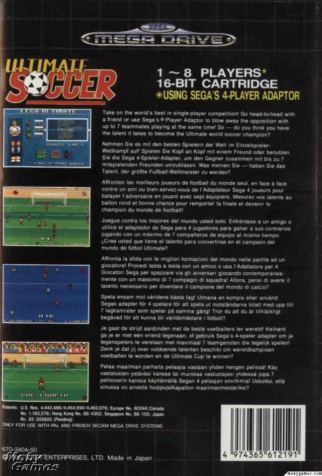 Ultimate soccer - Megadrive - PAL