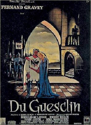 Du Guesclin Fernand Gravey vintage movie poster