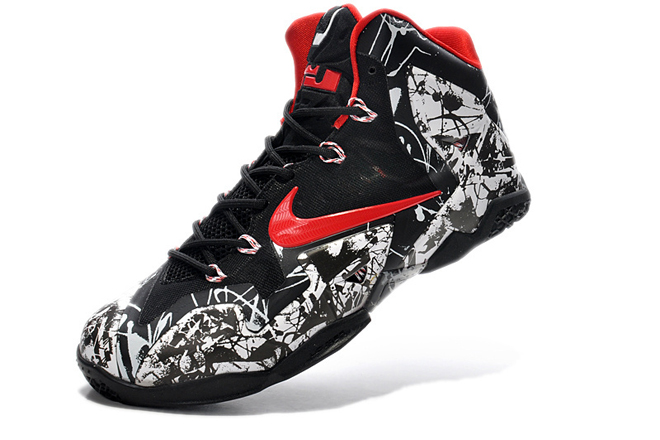 Nike Air LeBron 11 Big Kids White/University Red with Black 