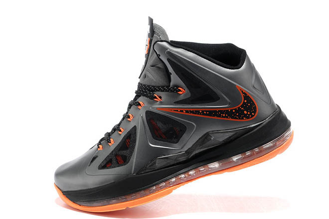 Nike Lebron X Air Lava Charcoa Total Orange and Black for Mens
