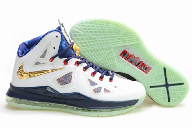 King James Lebron 10 Luminous Gold Medal Womens Size Sport Shoes