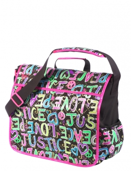 Justice Signature Peace Love Justice Messenger Bag