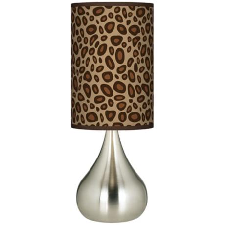 Safari Leopard Giclee Big Kiss Table Lamp