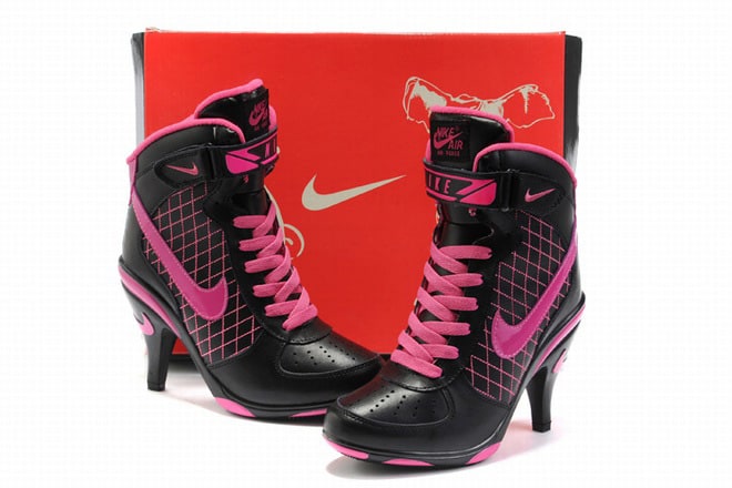 Nike Air Force 1 Heels Black/Pink