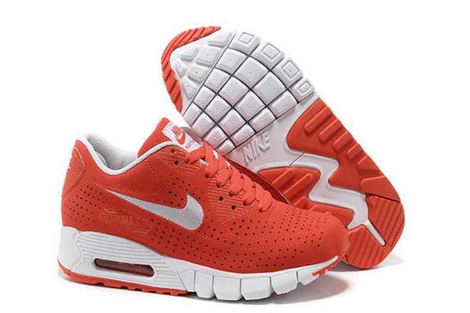 Womens Air Max 90 Current Moire Red White Shoes