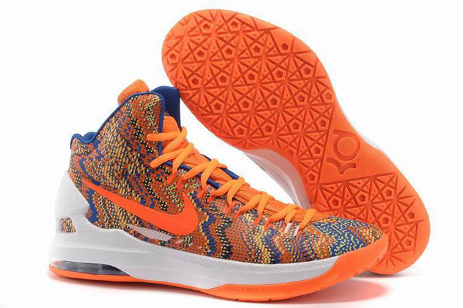 Nike Zoom KD V 5 Christmas Graphic Orange-White Court Purple Womens Kevin Durant Shoes