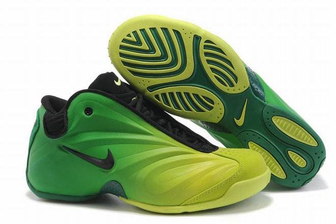 Picture of mens nike flightposite green black men shoes