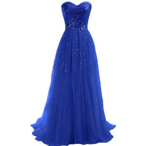 Emma Y Exquisite Sweetheart Tulle Long Prom Dress Party Gowns-US Size 6 Champagne