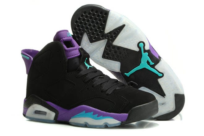 jordan retro 6 black and purple