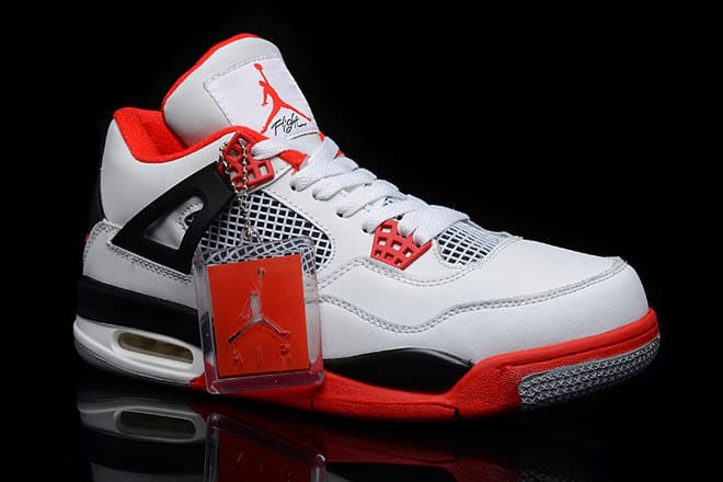 New Release Air Jordan 4 With White/Varsity Red/Black Colors - Basketball Shoes