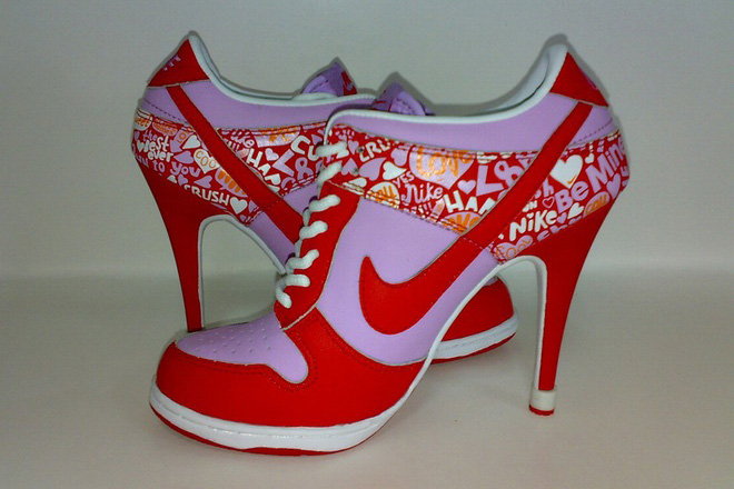nike high heels pink