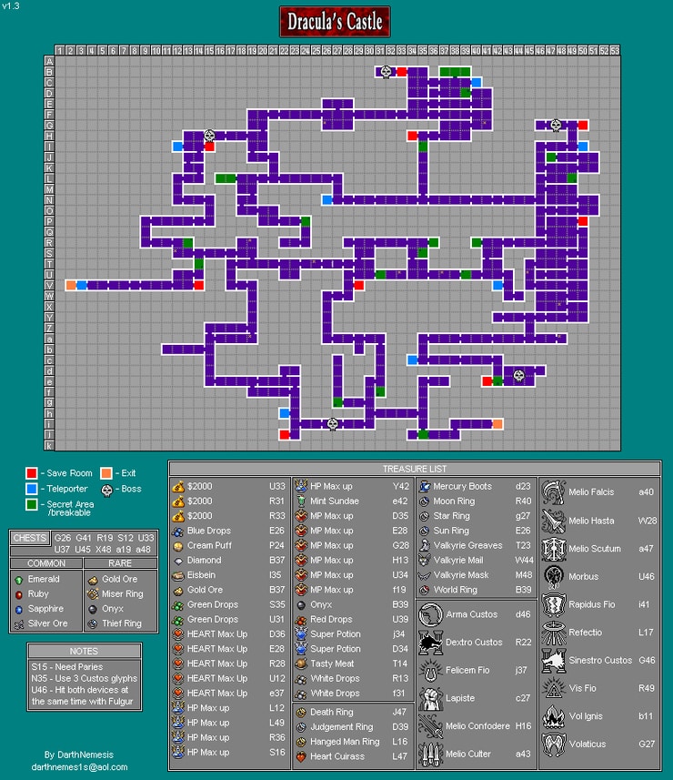 Dracula's Castle Map