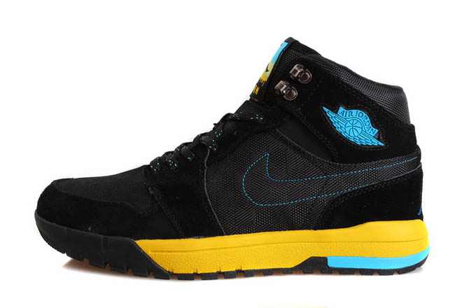 Chicago Michael Retro 1 Mens Trek Blue/Black/Maize Sneaker