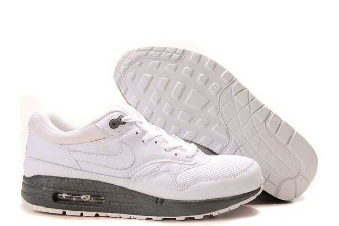 Air Max 1 Men Trainers White White Medium Grey