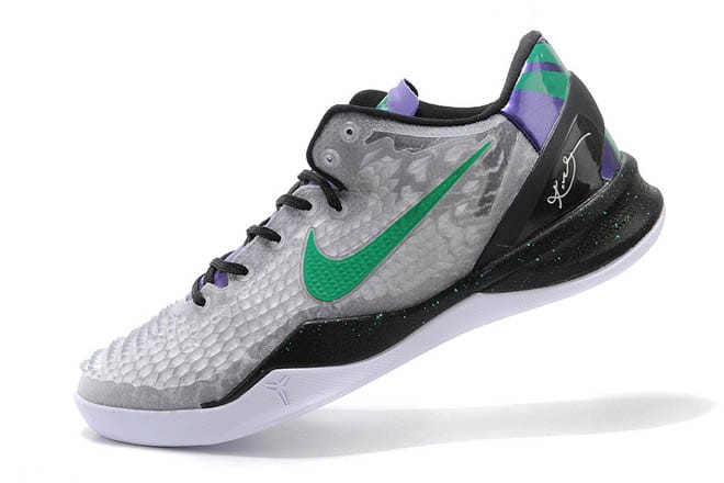 SS Kobe 8 System Christmas Pack Bsketball Shoes in Color Atomic Green/Cool Grey and Black/Purple for Men