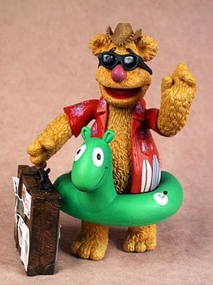 The Muppets: Vacation Fozzie Bear in Red Shirt
