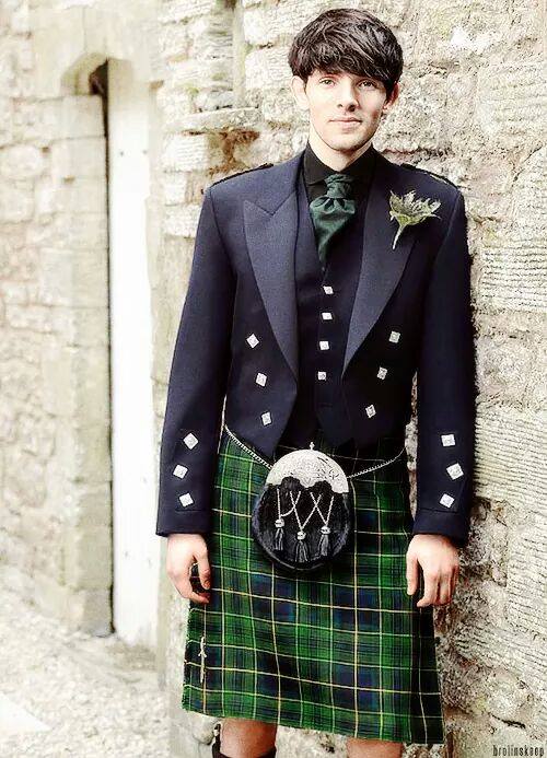 Colin Morgan in Kilt