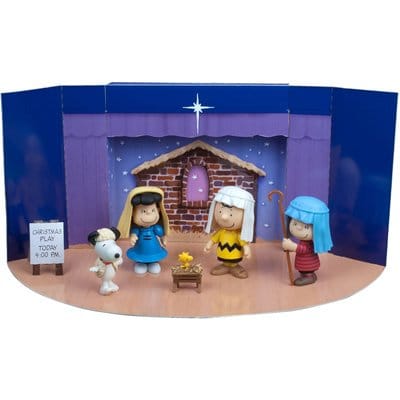 Peanuts Charlie Brown Christmas Play Figure Set