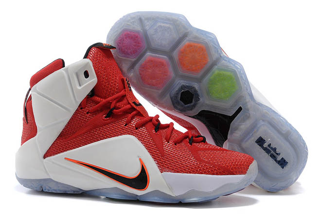 Nike LeBron Air Max 12 Black Red White Sports Trainers 