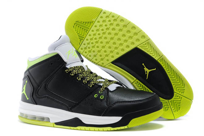 Discount Sale Nike Basketball Shoes in Color Black/Venom Green/Volt Ice with White - Jordan Flight Origin