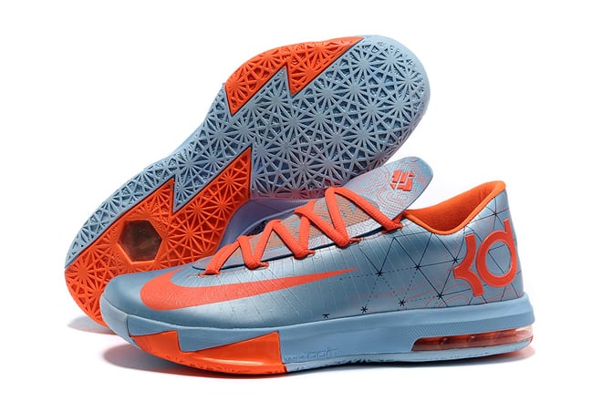 New Men%u02CAs Kevin Durant VI Neo Turquoise/Team Orange Nike Basketball Shoes