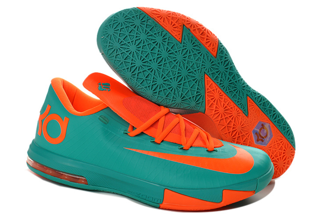 KD 6(VI) Teal Team Orange New Colorways for Male