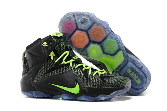 Nike Air Max Black/Volt Lebron 12 Men Size Basketball Trainers