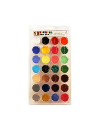 Face Painting 28 Color Non-Color, Easy on and Off, Professional Grade Palette by Snazaroo
