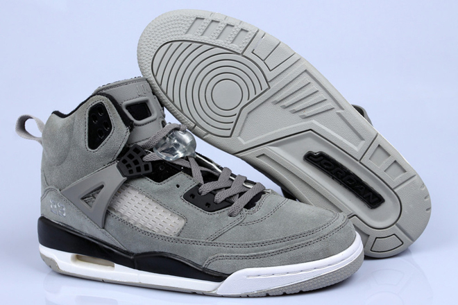 Heads Up : ID Nike Air Jordan Spizike Shoes with Wolf Grey/Black Color