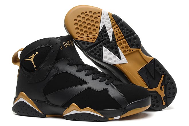 Black/Gold Mens Nike Air Jordan Retro VII 