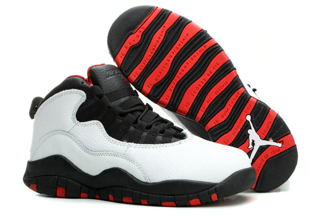 Michael Retro 10 White with Red and Black Color 