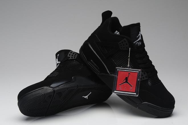 Brand Nike Jordan Retro IV 4 Black/Light Grapite Womens Sports Footwear 