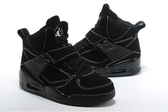 Michael Jordan Flight 45 High GS Whole Black Colorways Women Size