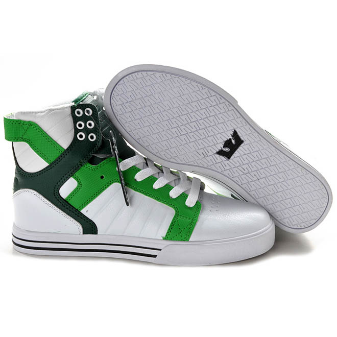 Supra Sneakers Skytop High White Green Mens
