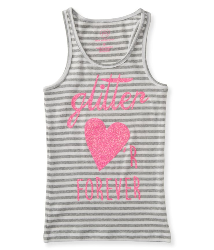 Picture of Kids' Striped Glitter Lover Tank