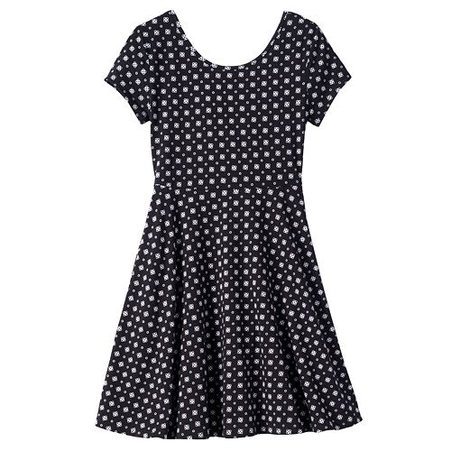 SO® Open-Back Skater Dress - Girls' Plus
