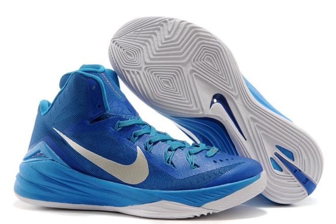 Nike Brand Hyperdunk 2014 XDR Training Shoes - Color: Game Royal/White/Metallic Silver and Blue Hero
