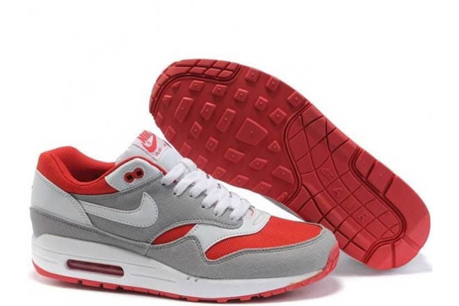 Nike Running Air Max 1 Sport Red Medium Grey White Men Shoe