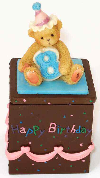 Cherished Teddies - Covered Box (Birthday Age 8)