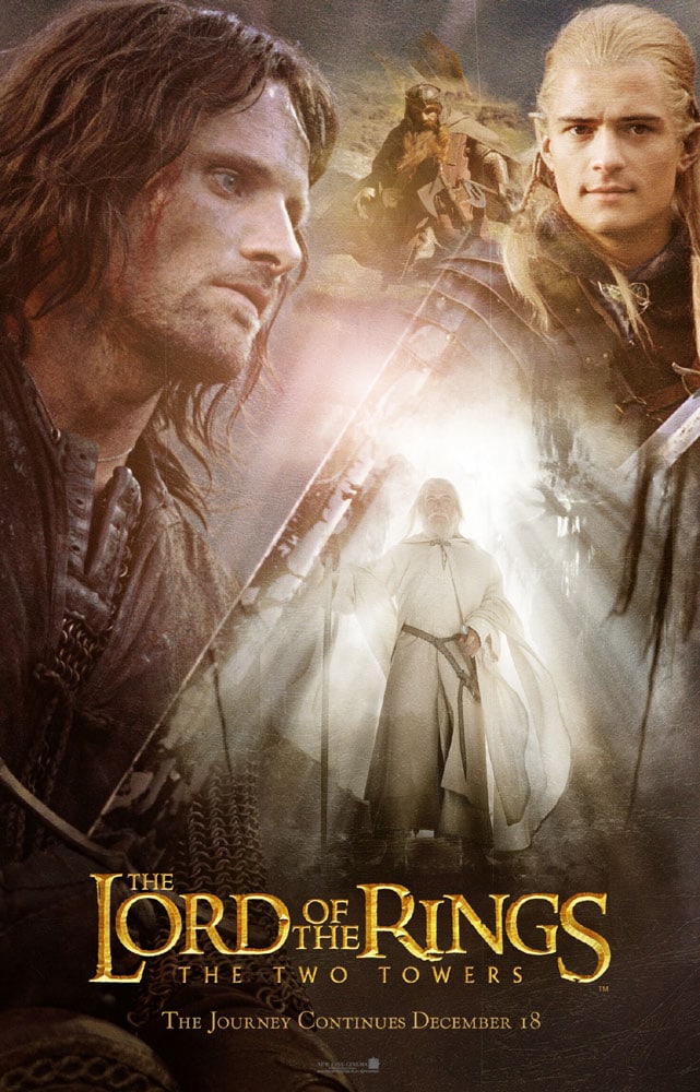 Властелин колец аудиокнига слушать две. Lord of the Rings two Towers poster. Властелин колец 2 башни. Две башни Властелин колец. Властелин колец две башни Постер.