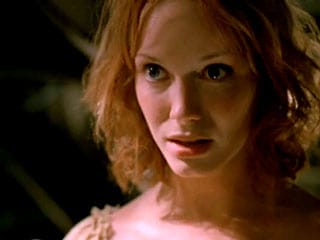 Saffron a.k.a Bridget a.k.a Yolanda Haymer (Christina Hendricks)