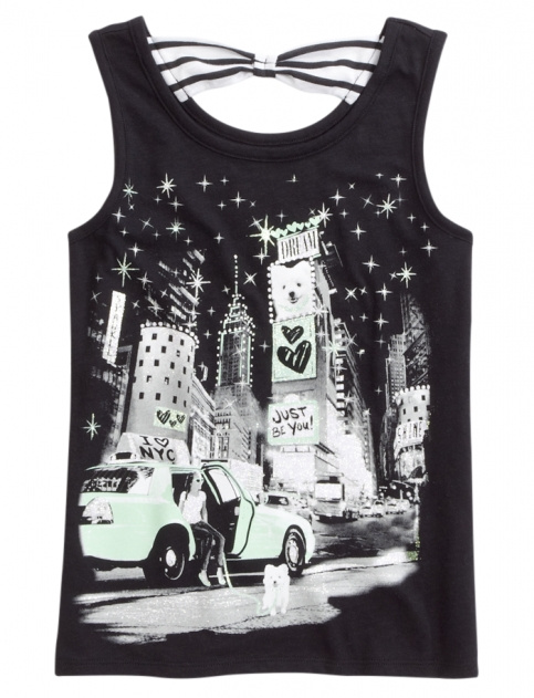 Graphic Bow Back Tank