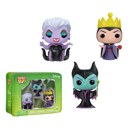 Disney Pocket Pop! Tin Set: Ursula, Maleficent and The Evil Queen
